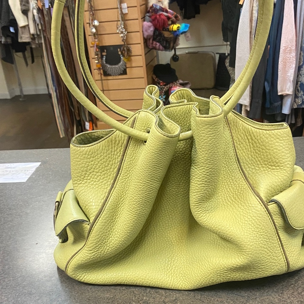 Cole Haan Lime Green Leather Shoulder Bag
